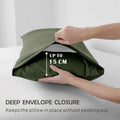 3 Piece Fitted Sheet Set- Fitted Sheet & Pillowcases -Breathable Bedding - Wrinkle, Fade, Stain Resistant- 40cm Deep Pocket Fitted Bed Sheet Set(Olive green,Super King)