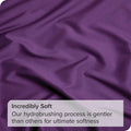 3 Piece Fitted Sheet Set- Fitted Sheet & Pillowcases -Breathable Bedding - Wrinkle, Fade, Stain Resistant- 40cm Deep Pocket Fitted Bed Sheet Set(Purple,Super King)