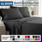4 Piece Bed Sheet Set- Bedding Sheets & Pillowcases -Breathable Bedding - Wrinkle, Fade, Stain Resistant-Deep Pocket Flat Fitted Bed Sheet Set(Black,Super King)