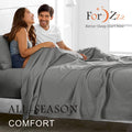 4 Piece Bed Sheet Set- Bedding Sheets & Pillowcases -Breathable Bedding - Wrinkle, Fade, Stain Resistant-Deep Pocket Flat Fitted Bed Sheet Set(Grey,Super King)