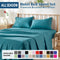 4 Piece Bed Sheet Set- Bedding Sheets & Pillowcases -Breathable Bedding - Wrinkle, Fade, Stain Resistant-Deep Pocket Flat Fitted Bed Sheet Set(Biscay blue,Super King)
