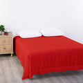 Elegant Comfort Premium Hotel Quality 1-Piece Super King Flat Sheet, Luxury and Softest 2000 Thread Count Bedding Flat Sheet(Super King,Red)