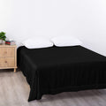 Elegant Comfort Premium Hotel Quality 1-Piece Super King Flat Sheet, Luxury and Softest 2000 Thread Count Bedding Flat Sheet(Super King,Black)