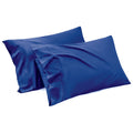 1000TC Ultra Soft Microfiber Pillowcases,Pair of Standard Pillow Covers,（navy, Standard Size, 48x74 cm)