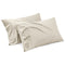 1000TC Ultra Soft Microfiber Pillowcases,Pair of Standard Pillow Covers,（cream, Standard Size, 48x74 cm)