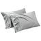 1000TC Ultra Soft Microfiber Pillowcases,Pair of Standard Pillow Covers,（Silver-gray, Standard Size, 48x74 cm)