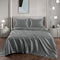 Art Silk Satin Sheet Set Hotel 4 Pieces Fitted/Flat Sheet Bedding Set-Luxury Soft Silky Sheets for Hair and Skin, Similar to Silk Bed Sheets Set 4 Pieces(Double,Grey)
