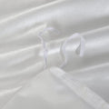 Satin Quilt cover Set Hotel 3 Pieces Quilt cover with Pillowcase, Art Silk Bedding Set-Luxury Soft Silky pillowcase for Hair and Skin, Similar to Silk Duvet/Donna Cover Set- 3 Pieces(King,White)