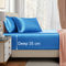 Satin Fitted Sheet Set Hotel 3 Pieces Fitted Sheet with Pillowcase, Art Silk Bedding Set-Luxury Soft Silky Sheets for Hair and Skin, Similar to Silk Fitted Sheets Set 3 Pieces(Super King,Ocean)