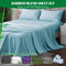 4 Piece Hotel Bamboo Cooling Sheet Set -Ultra Soft 2000TC Breathable Bed Sheets Set with 37 Centimetre Deep Pocket-Cooling Sheets for Hot Sleepers(Sky Blue,Double)