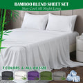 4 Piece Hotel Bamboo Cooling Sheet Set -Ultra Soft 2000TC Breathable Bed Sheets Set with 37 Centimetre Deep Pocket-Cooling Sheets for Hot Sleepers(White,King)