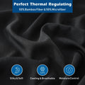 4 Piece Hotel Bamboo Cooling Sheet Set -Ultra Soft 2000TC Breathable Bed Sheets Set with 37 Centimetre Deep Pocket-Cooling Sheets for Hot Sleepers(Black,King)