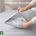 2 Piece Hotel Bamboo Cooling Fitted Sheet Set & Pillowcase -Ultra Soft 2000TC Breathable Fitted Bed Sheets Set with 37 Centimetre Deep Pocket-Cooling Sheets for Hot Sleepers(Silver-gray,King Single)