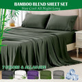 3 Piece Hotel Bamboo Cooling Sheet Set -Ultra Soft 2000TC Breathable Bed Sheets Set with 37 Centimetre Deep Pocket-Cooling Sheets for Hot Sleepers(Olive green,King Single)