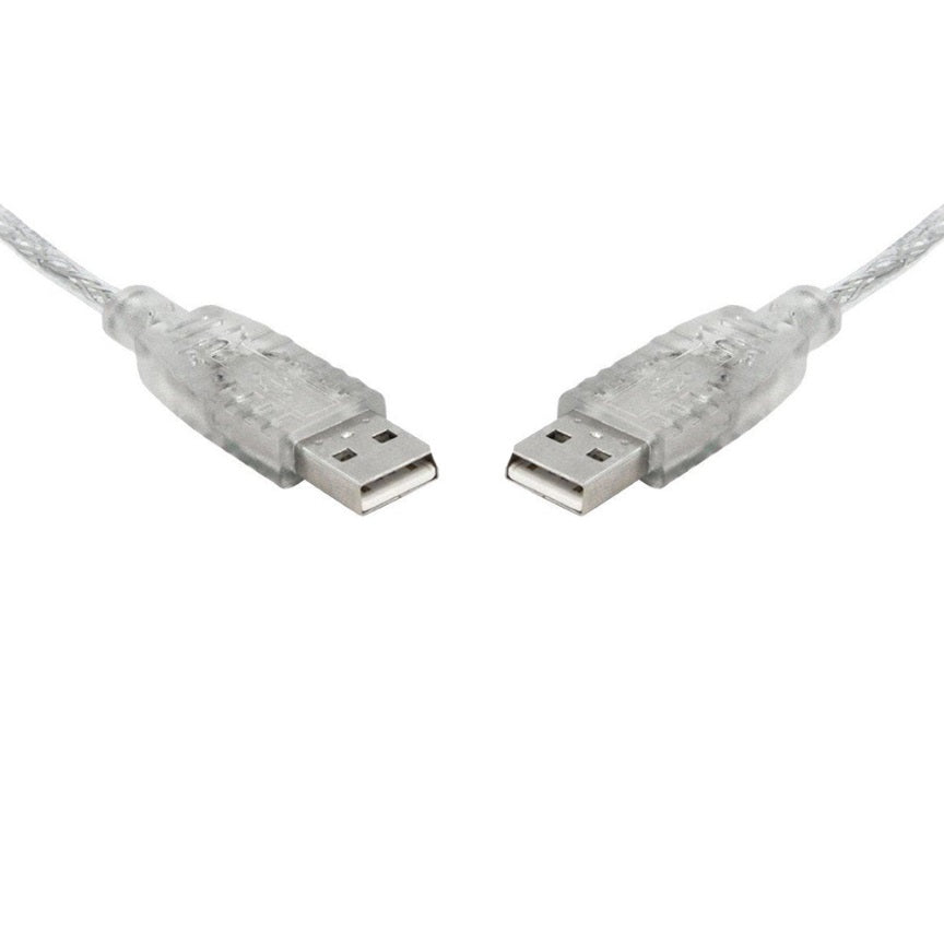 8WARE USB 2.0 Cable 2m A to A Male to Male Transparent