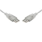 8WARE USB 2.0 Cable 2m A to A Male to Male Transparent