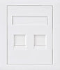 ASTROTEK CAT5e RJ45 Network Wall Face Plate 86x86mm 2 Port Socket Kit