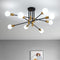 Modern Black Gold Ceiling Light 8 Lights