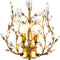 Crystal Chandelier Vintage, 3 Lights, Gold