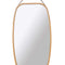 Hanging Full Length Wall Mirror - Solid Bamboo Frame and Adjustable Leather Strap for Bathroom and Bedroom