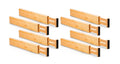 8 Pack Bamboo Adjustable Kitchen Drawer Dividers (Large, 44-55 cm)