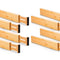 8 Pack Bamboo Adjustable Kitchen Drawer Dividers (Large, 44-55 cm)