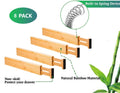 8 Pack Bamboo Adjustable Kitchen Drawer Dividers (Large, 44-55 cm)