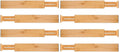 8 Pack Bamboo Adjustable Kitchen Drawer Dividers (Large, 44-55 cm)