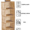 3 Pack 5-Tier Shelf Hanging Closet Organizer and Storage for Clothes (Beige)
