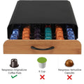 CARLA HOME Coffee Pods Holder Storage Drawer Compatible with 60 Nespresso Pods for Kitchen Storage & Organisation (Natural)