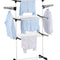 CARLA HOME Folding 3 Tier Clothes Laundry Drying Rack with Stainless Steel Tubes for Indoor & Outdoor Home