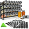 Spice Rack organiser with 28 Spice Jars, Spice Labels, Funnel and Marker for Kitchen Countertop