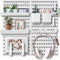 Pegboard Combination Kit with 4 Pegboards and 18 Accessories Modular Hanging for Wall Organiser