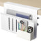 Under Desk Side Laptop Holder Storage with No Drill Cable Management Tray and Pen Storage for Office and Home