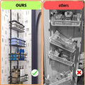 4 Tier Adjustable Baskets Over Door Pantry Organiser for Home Kitchen