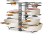 CARLA HOME Adjustable 8-Tier Pan Rack Pot Organizer for Kitchen Cabinet