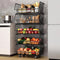 CARLA HOME Metal 5-Tier Rolling Vegetable and Fruit Basket Cart Stand for Kitchen