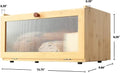CARLA HOME Bamboo Bread Box, Kitchen Countertop Storage, Window Bread Holder