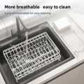 CARLA HOME 2-Tier Dish Drying Rack with Drainage Tray, Utensil Holder, Cup Hooks & Cutting Board Rack for Kitchen (White)