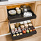 CARLA HOME Pack Pull Out Cabinet Organizer Expandable for Cabinets with Adjustable Slide Out Shelves and Easy Installation (Black)