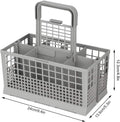CARLA HOME 8 Slot Universal Dishwasher Cutlery Basket with Handle and Lid which Fits Most Brands (240mm X 135mm X 122mm)