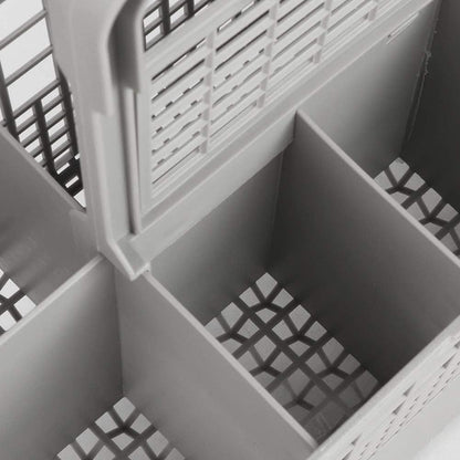 CARLA HOME 8 Slot Universal Dishwasher Cutlery Basket with Handle and Lid which Fits Most Brands (240mm X 135mm X 122mm)