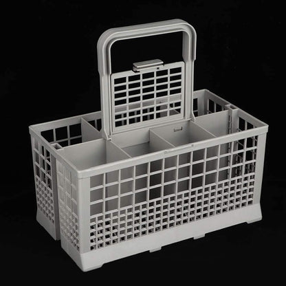 CARLA HOME 8 Slot Universal Dishwasher Cutlery Basket with Handle and Lid which Fits Most Brands (240mm X 135mm X 122mm)