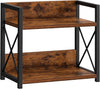 CARLA HOME 2-Tier Countertop Shelf Organizer Rustic Wood Kitchen Spice Rack for Storage, Condiments & Cabinet Organization