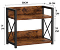 CARLA HOME 2-Tier Countertop Shelf Organizer Rustic Wood Kitchen Spice Rack for Storage, Condiments & Cabinet Organization