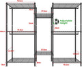 CARLA HOME Heavy Duty Clothing Garment Rack Organizer with Hanging Rods & Storage Shelves for Clothes, Shoes & Wardrobe