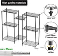CARLA HOME Heavy Duty Clothing Garment Rack Organizer with Hanging Rods & Storage Shelves for Clothes, Shoes & Wardrobe