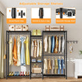 CARLA HOME Heavy Duty Clothing Garment Rack Organizer with Hanging Rods & Storage Shelves for Clothes, Shoes & Wardrobe