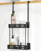 CARLA HOME Over the Door 2-tier Shower Caddy Organizer Shelf with Hooks for Bathroom