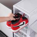 CARLA HOME 6-Tier Stackable Shoe Storage Box Organizer with Clear Door for Closet, Entryway or Cabinet
